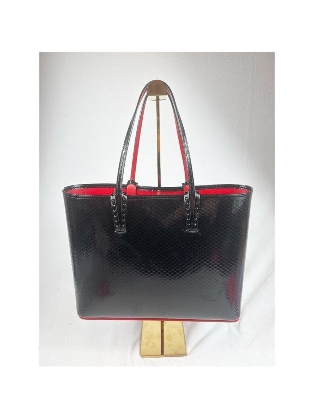 Christian Louboutin Large Cabata Birdy Tote – Black Patent - Picture 3 of 16